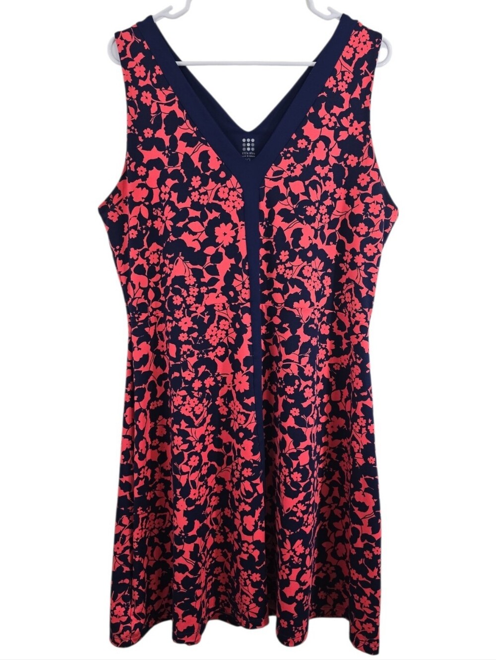 TITLE NINE Hillary Dream Dress Floral Athletic Fleur Coral Reef EUC Sz XL
